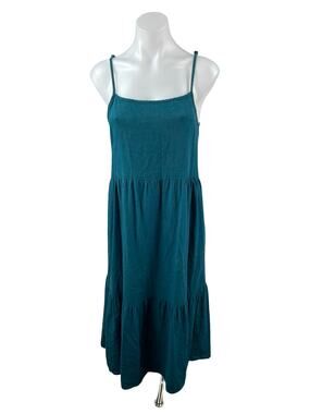 Urban Outfitters Urban Renewal Eco Linen Sleeveless Tiered Midi A-Line Dress S/M